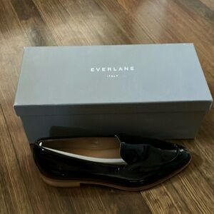 NIB Everlane Modern Loafer in Black Patent Leather